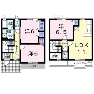 エスト ラ・ネージュI【1階】の間取り