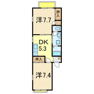 ロイヤルパレスA【2階】の間取り