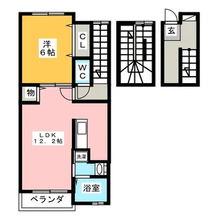 レッド・リーブスVII【3階】の間取り