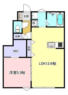 INTEGRAL鳥羽II【1階】の間取り
