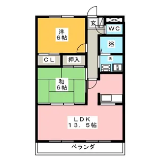 ソレアード羽根【1階】の間取り