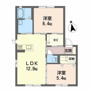 シャーメゾン・ファミーユ D棟【2階】の間取り