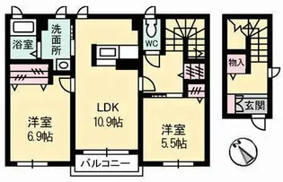 フロンティア彩II【2階】の間取り