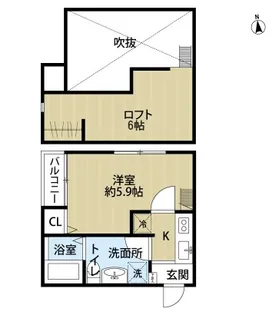 エスパーセK【1階】の間取り