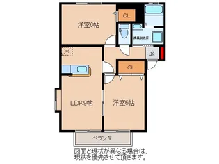 グリーンフィールド【1階】の間取り