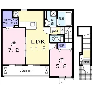 エスポワール【2階】の間取り