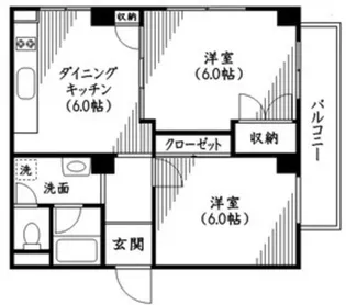ファミール築地【5階】の間取り
