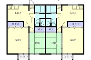 ビッグ・Y2番館【1階】の間取り