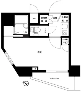 ルーブル白金高輪【4階】の間取り
