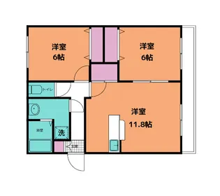 プレミールII【1階】の間取り