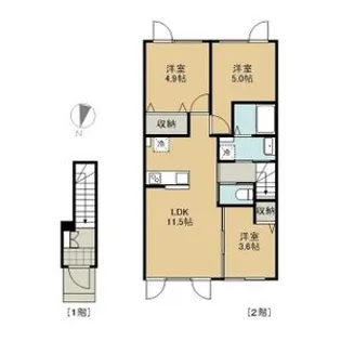 KAMS北22条【2階】の間取り