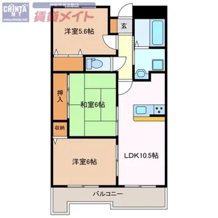 グランディス伊賀上野【2階】の間取り