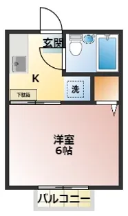 シティハイム 本郷台B棟【2階】の間取り