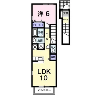 ペルル ミニョンII【2階】の間取り