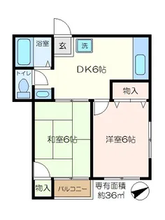リバティーハイツ【1階】の間取り