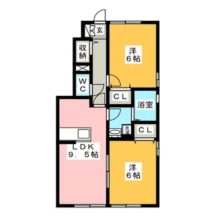 ステラビレッジ B棟【1階】の間取り