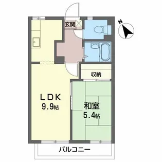 アパートメントハウス・アイリスA【2階】の間取り