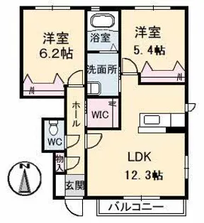 サンソリエス【1階】の間取り
