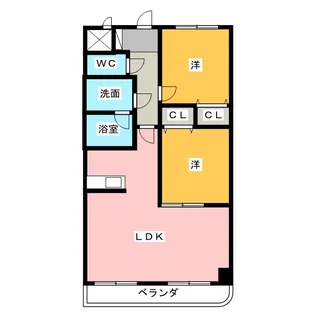 セントレア余野【1階】の間取り