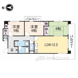 ブランカベルヴィル【6階】の間取り