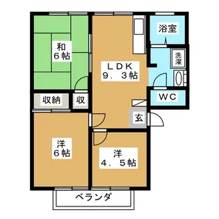 ベルメゾンB【1階】の間取り
