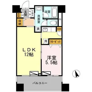 カスタリア荒川【5階】の間取り