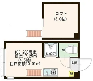 ハーモニーテラス南長崎【1階】の間取り