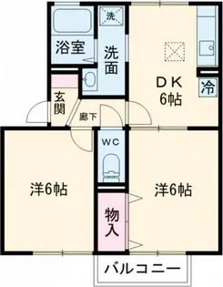 セジュールあやA【1階】の間取り