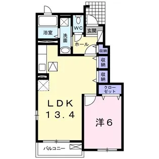 ベルグランドヴィラD【1階】の間取り