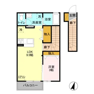グランコート 蓮【2階】の間取り