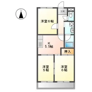 シティリバー【2階】の間取り