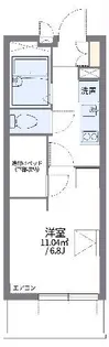 レオパレス日立海岸【2階】の間取り