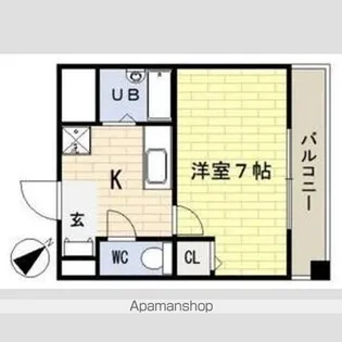 イーズ千里山【2階】の間取り