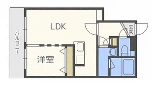 ソティーヌ南郷通【4階】の間取り