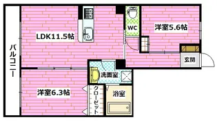 ディアヒルズ【3階】の間取り