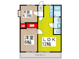 サンビレッジ日進C棟【2階】の間取り