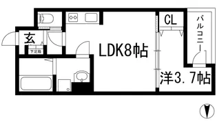 REGIES清荒神2【1階】の間取り