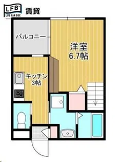 プランドール中央町【2階】の間取り