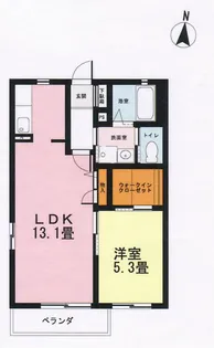 セレスコートC【2階】の間取り