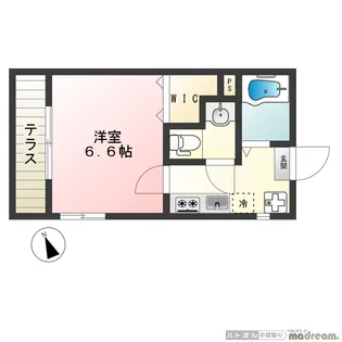 メロディ新川崎【1階】の間取り