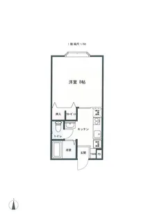 フラッツアイカワ【1階】の間取り