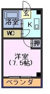ハイネス四ツ谷【5階】の間取り