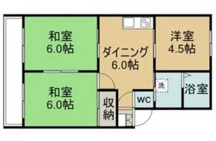 コーポ富岡【1階】の間取り