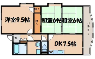 サンコーポ海田 ナンバー2【3階】の間取り