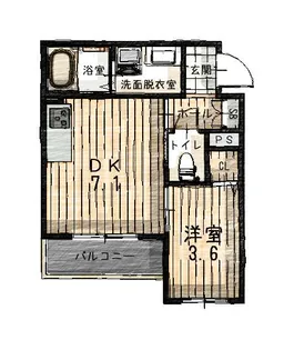シャーメゾン龍大前【2階】の間取り