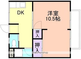 ハイツイワモトII【2階】の間取り