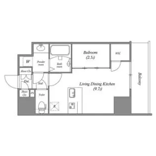 AFFLUENCE難波EAST【7階】の間取り