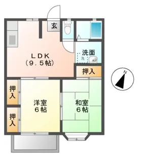 グランボヌールOkamoto【1階】の間取り