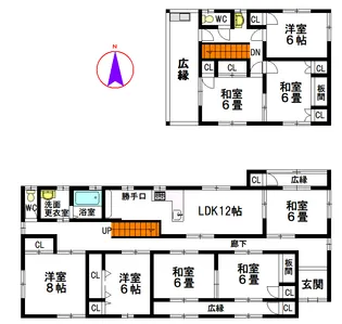 山口県山口市阿東徳佐下【一戸建】の間取り