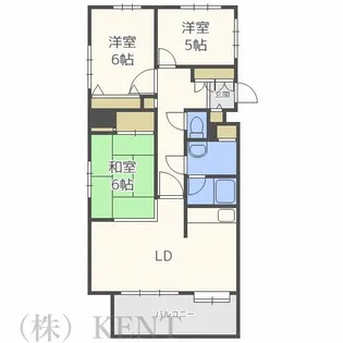 ライオンズマンション西線6条【8階】の間取り